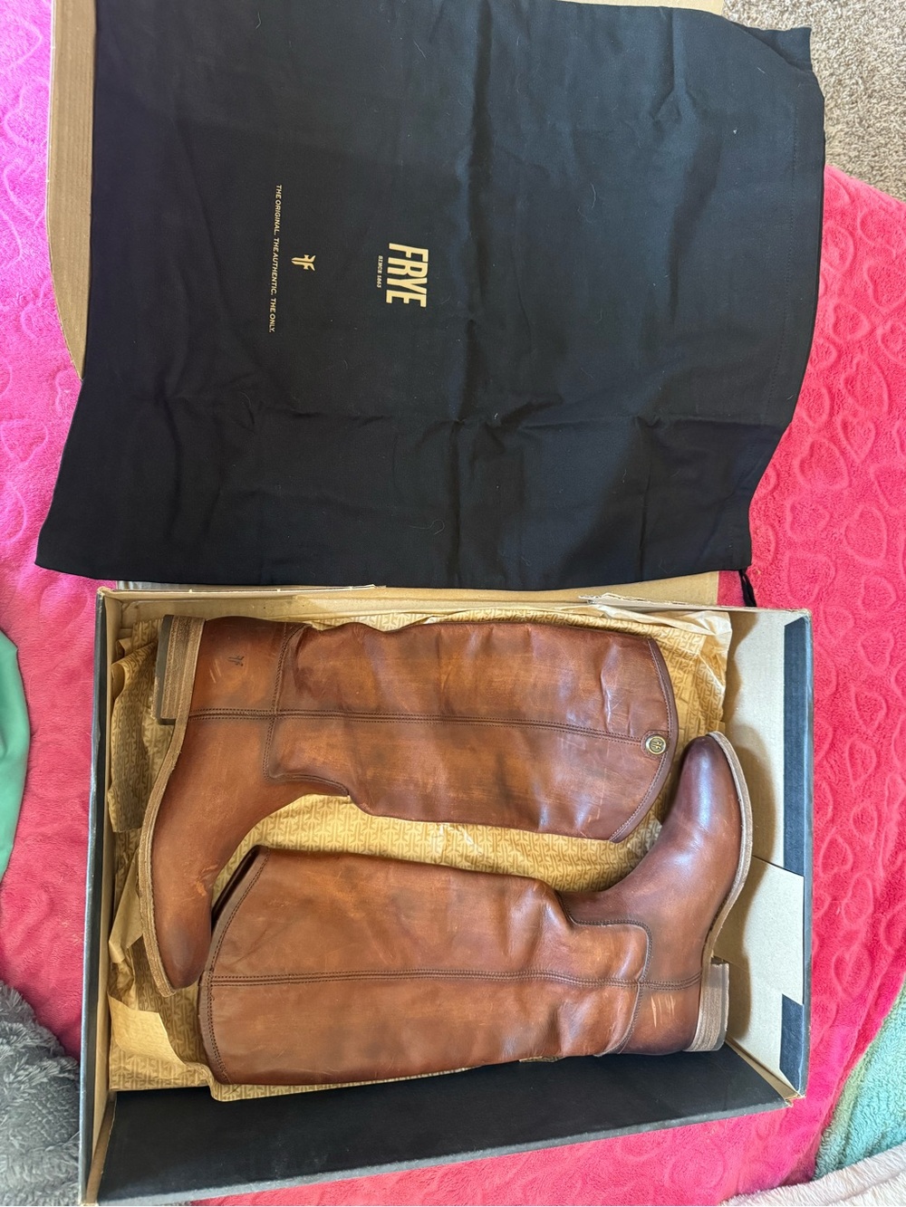 Frye Tall Smooth Leather Riding Boots in Dark Brown - Picture 3 of 12
